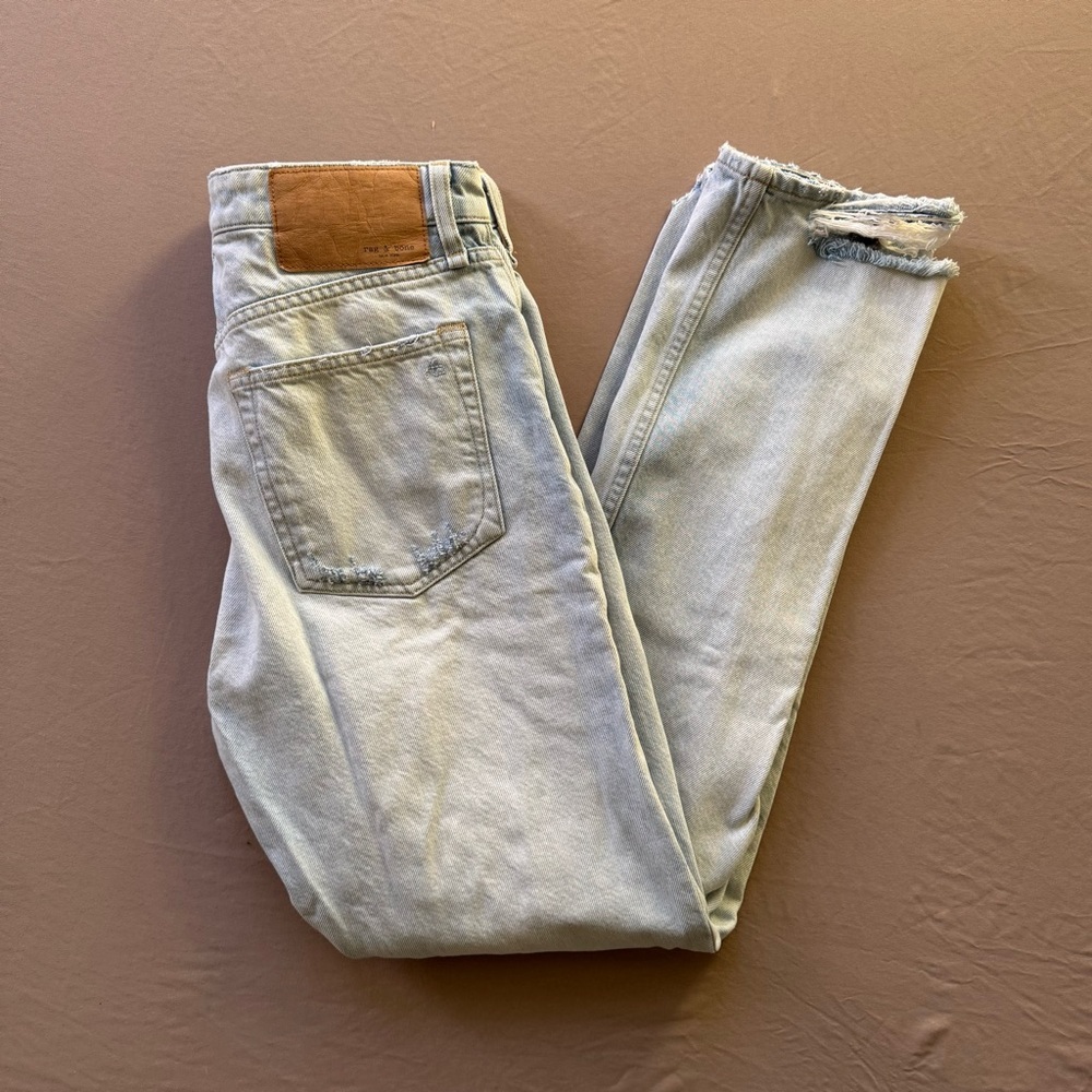 Rag & Bone Maya High-Rise Slim Fit Destroyed Jeans